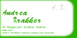 andrea krakker business card